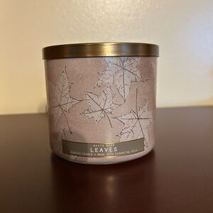 Leaf print candle jar